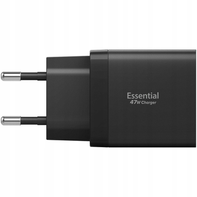 Karikues muri Spigen Essential EE472EU, 47W, karikon shpejt, i zi