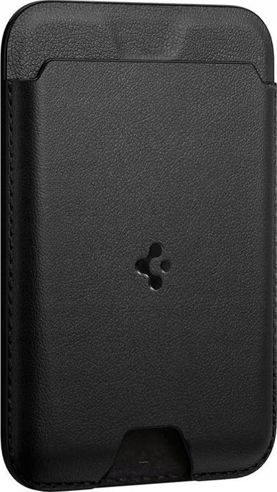 Магентен портфељ MagSafe Spigen Valentinus, за 3 картички, PU кожа, црн