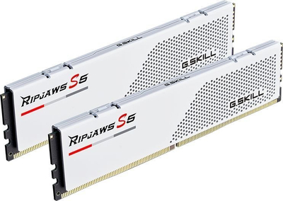 Memorie RAM për kompjuter tavoline G.SKILL Ripjaws S5, 32GB DDR5 6000MHz, kit 2x16GB, e bardhë