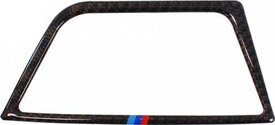 Veshje karboni për kornizën e majtë të grilës së ajrit MTuning BMW F30 F34, ABS, ngjitje dypalëshe