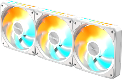 Ventilatorë kthese PC Gigabyte EZ CHAIN FAN 120 ICE Triple Pack, 120mm, ARGB, të bardhë