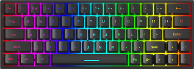 Гејминг тастатура Marvo SHOGO 63W, механичка три-режимска, RGB, бела