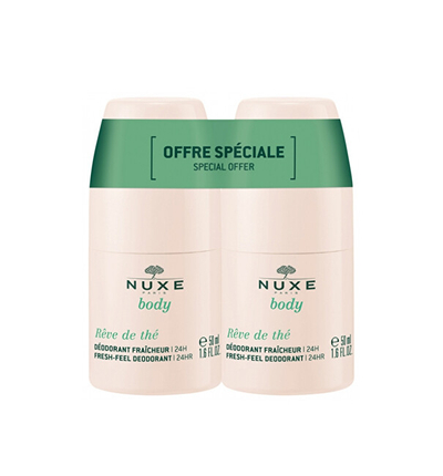 Set Deodorant Nuxe Reve de Thé roll-on 24h, 2 x 50 ml