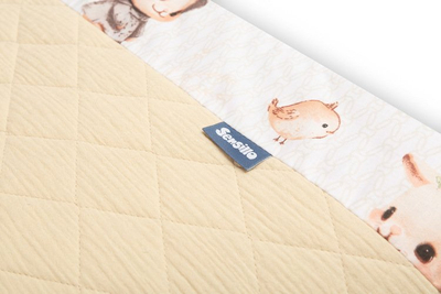 Mbrojtëse shtrati për bebi Muslin Bunnies, 120x60 cm, bezhë