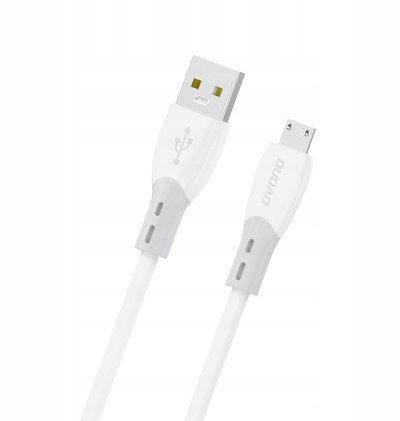 Kabllo karikimi Dudao L25SM, USB A në micro USB, 1m, 3A, e bardhë