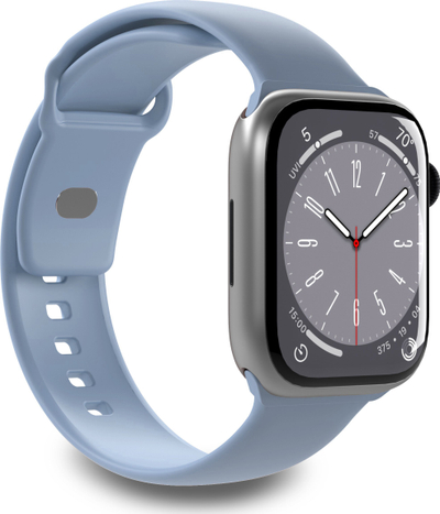 Rrip dore silikoni Puro ICON për Apple Watch, 42/44/45mm dhe Ultra, silikon, pluhur blu