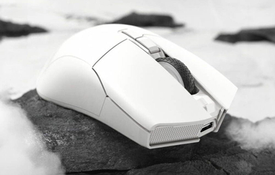 Maus gaming pa tela Darmoshark N3, 26000 DPI, Bluetooth 2.4G USB-C, i bardhë