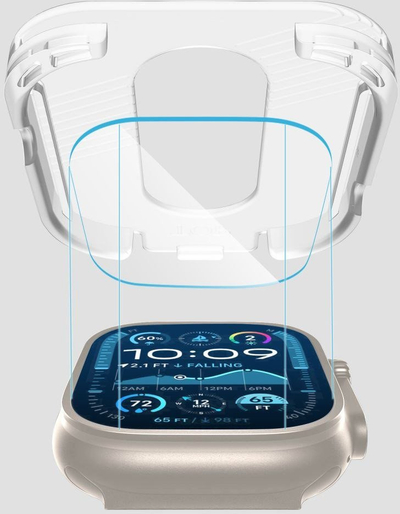 Xham mbrojtës Tech-Protect Easy Set+ për Apple Watch Ultra 1/2 49mm, set 2 copë, transparent