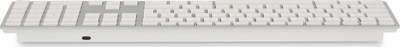 Tastierë LMP WKB-1243, wireless, HU, e bardhë dhe e argjendtë