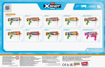 Pistoletë uji Zuru X-Shot Skins Sonic Fast Fill, 500ml, rreze gjoje deri 10m, shumëngjyrëshe