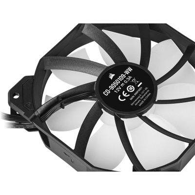 Set me ventilatorë CORSAIR iCUE SP120 RGB ELITE, 120mm, PWM, 1500 RPM, ngjyrë e zezë