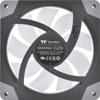 Ventilatorë PC Thermaltake SWAFAN 12 RGB, set 3 copë me hub, 120mm, të zinj