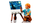 Set LEGO Ideas The Starry Night 21333, dekor muror, minifigura Vincent van Gogh, shumëngjyrësh