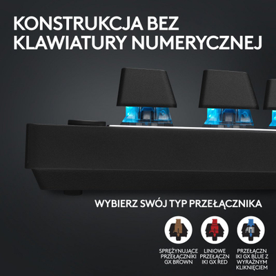Tastierë Logitech PRO X TKL Lightspeed GX Brown (920-012136), e zezë