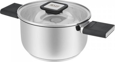 Сет тенџере со тава Resto CASSEROLE 92201, 16cm, 1.8L, црна