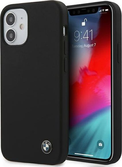 Kapak telefoni BMW BMHCP12SSILBK për iPhone 12 mini 5.4\", silikon, i zi