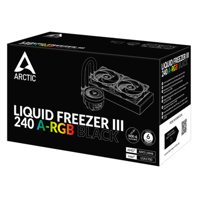 Ftohës ujor CPU ARCTIC Liquid Freezer III 240 a-RGB, 240mm, a-RGB, i zi