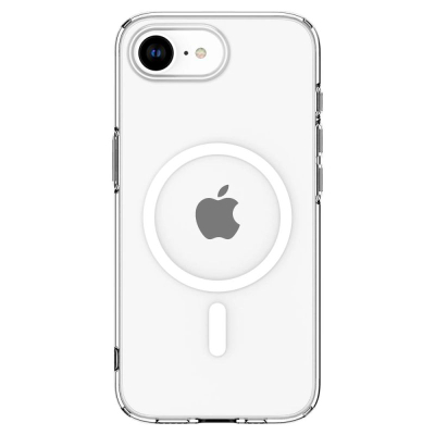 Заштитна маска Spigen Liquid Crystal MagSafe, за iPhone 16e, проѕирна, бела