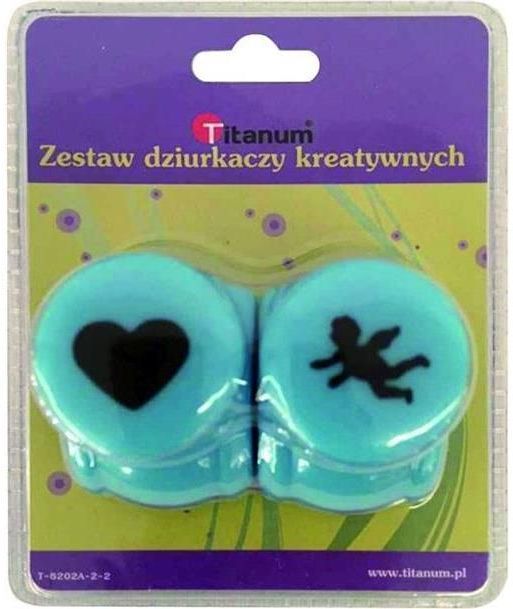 Set shpuesesh dekorative Titanium TITA4907 Zemër dhe Perëndia e Dashurisë, 18mm, 2 copë