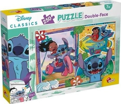 Пазл со две страни Lisciani Lilo and Stitch, 250 делови, за бојадисување, шарен