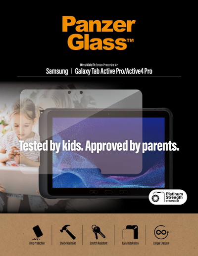 Xham mbrojtës PanzerGlass për Samsung Galaxy Tab Active Pro / Active4 Pro, antibakterial, i tejdukshëm