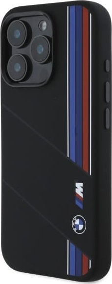 Kapak telefoni BMW M Series BMHMP16X23SCUK, silikon, MagSafe, për iPhone 16 Pro Max 6.9", i zi