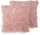 Set jastëkësh dekorativë Beliani DAISY, 45x45cm, faux fur, rozë