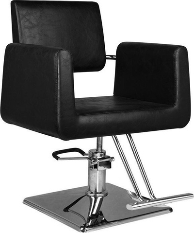 Karrige parukerie Hair System SM313, lëkurë eko, bazë kromi, e zezë