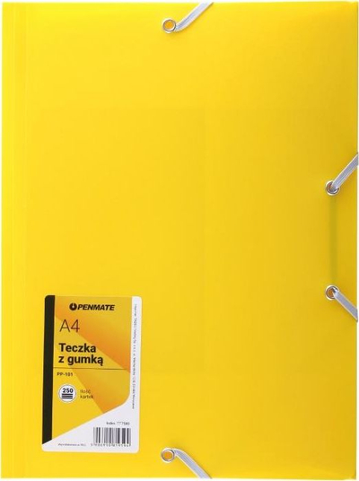 Folder Penmate PP 101, A4, me elastik, i verdhë