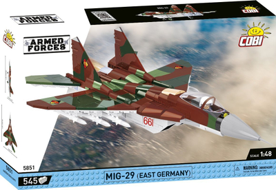Model ndërtimi Cobi MiG-29 Armed Forces, 545 pjesë, shkalla 1:48, gri