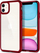 Mbulesë telefoni Spigen Ultra Hybrid për iPhone 11, transparente, me kënde të forcuara, e kuqe