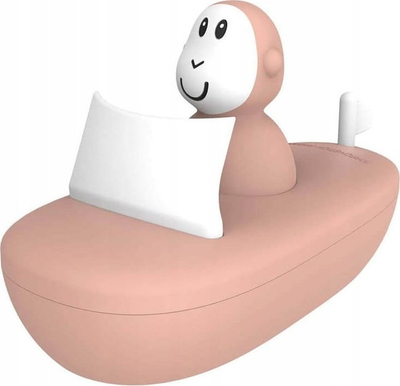Lodër për banjo Matchstick Monkey Endless Bathtime Fun Boat, set 2 pjesë, dusty pink