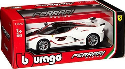 Maketi Bburago Ferrari FXX K Racing, shkalla 1:24, gati 19 cm, i bardhë