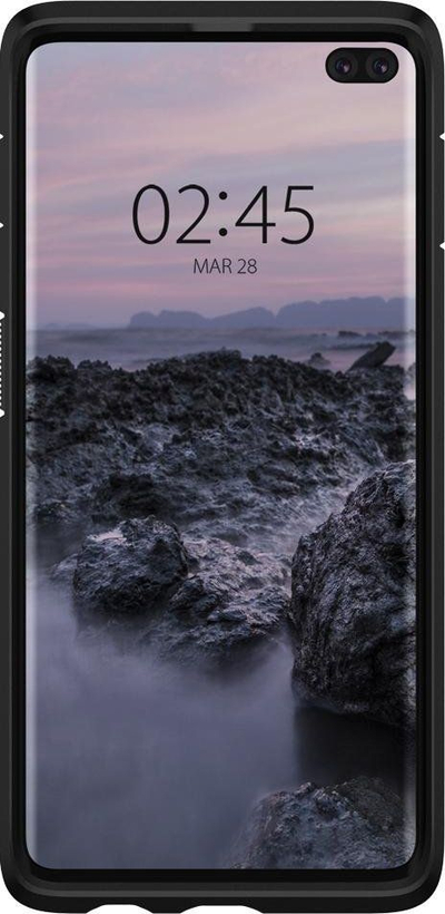 Kapak telefoni Spigen Tough Armor për Samsung Galaxy S10 Plus, me këmbëz, i zi