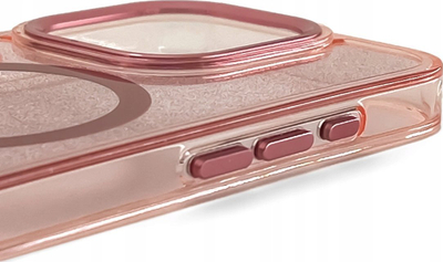 Këllëf me shkëlqim për iPhone 16 Plus, MagSafe, rozë me glitter