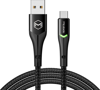 Kabllo USB në USB-C Mcdodo Magnificence CA-7960, 1m, 3A QC 4.0, e zezë