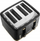 Toster elektrik Sencor STS 7551BK, 1600W, 4 feta, i zi