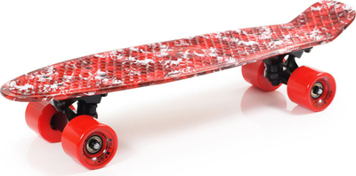 Skateboard SMJ UT-2206 Red Jungle, plastike, kushineta ABEC-7, i kuq
