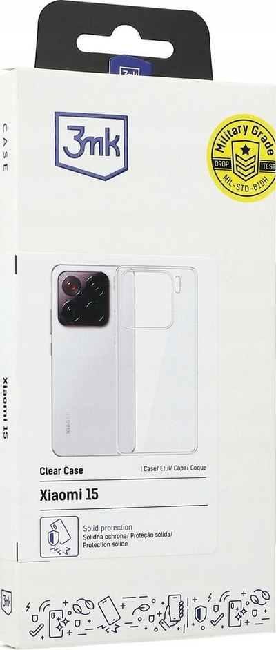 Заштитна маска 3mk Clear Case за Xiaomi 15, проѕирна