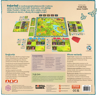 Lojë tavoline Portal Games Emberleaf, strategjike, 1–5 lojtarë, shumëngjyrëshe
