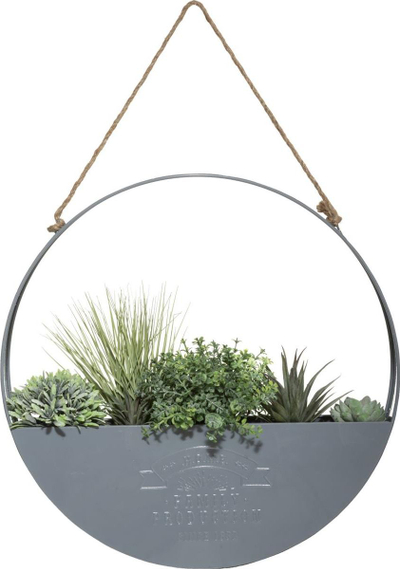 Bimë artificiale varëse Atmosphera Hanging Potted Plant, 44 cm, gri