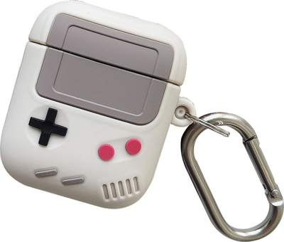 Mbulesë silikoni Beline për AirPods 1 dhe 2 Gamer, me karabinë, gri