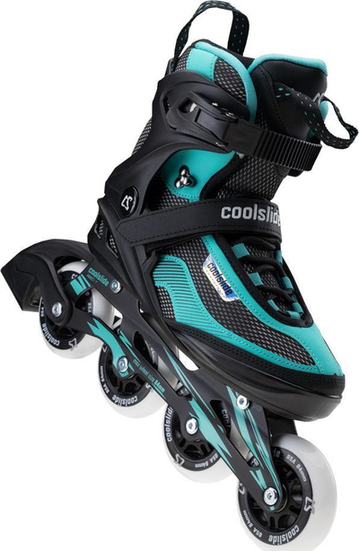 Patina me rrota Coolslide Roma 92800398266, rrota 84mm 85A, ABEC 7, e zezë me jeshile