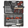 Set veglash në valixhe Tool Set, 180 pjesë, profile gjashtëkëndore, gri