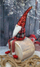 Dekor Krishtlindjes Saska Christmas Gnome, 50cm, kapelë me shkëlqim, e kuqe
