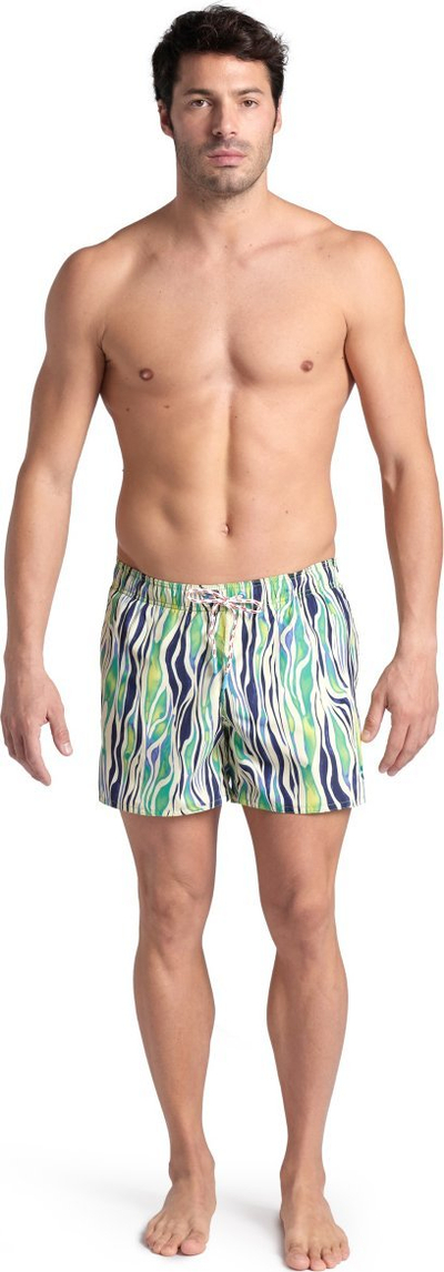 Shorc plazhi Arena Beach Boxer për burra, masa M, me ngjyra jeshile e blu