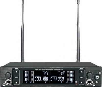 Sistem monitorimi në vesh DNA IN-EAR Double, wireless, UHF 518–542 MHz, i zi