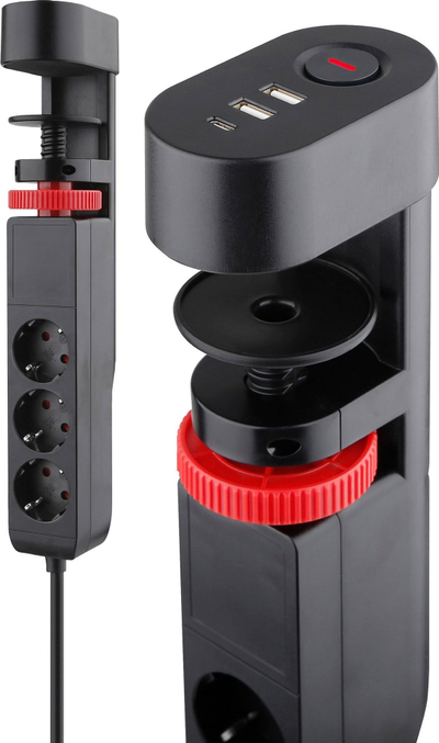 Shtepshtrirës REV 0015728512, 3 porta, 3x USB, 3m, i bardhë