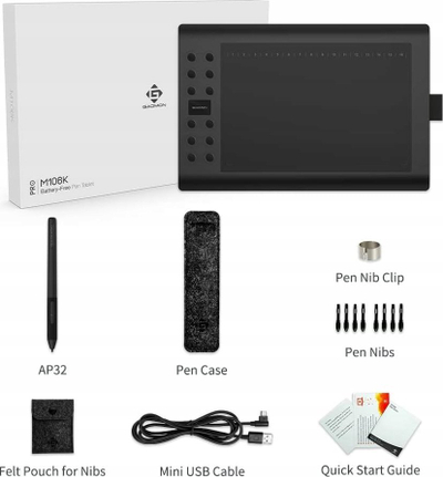 Tablet grafik Gaomon M106K Pro, 8192 nivele presioni, 10"x6.25", i zi