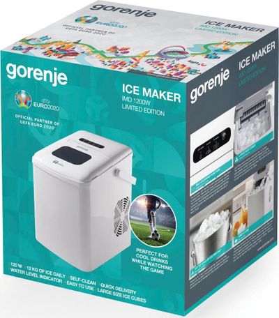 Prodhues akulli Gorenje IMD1200W, 12 kg në ditë, rezervuar 1.8L, i bardhë